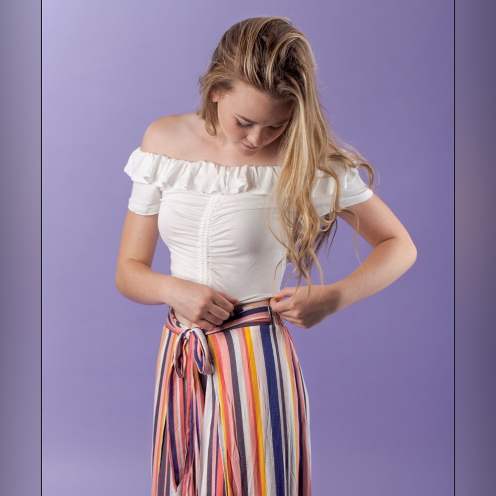 White Cropped Top
